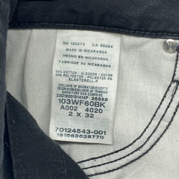 WRANGLER Pants Womens 2 x 32 Riggs Workwear Cargo Carpenter Ripstop Canvas Black - Picture 8 of 16